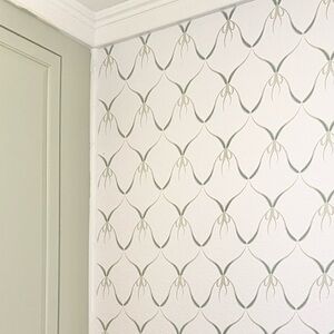 NEW 3 Rolls Scandinavia Pia Bergvall Lunden Green Bows Wallpaper‎